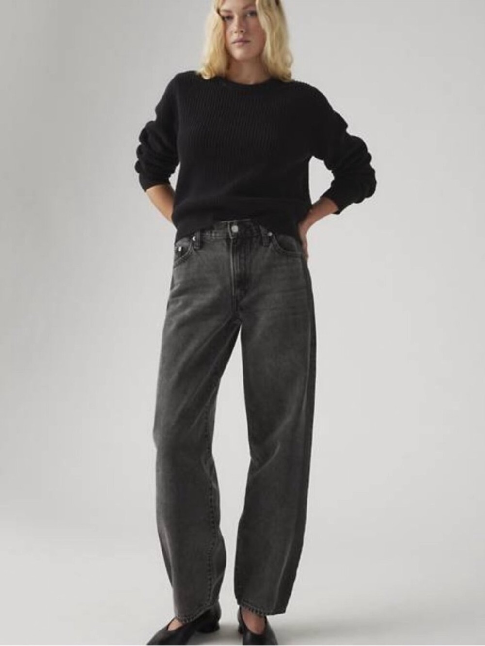 BOGO! Levis Baggy Dad Jeans Black Gray Wash Size 27